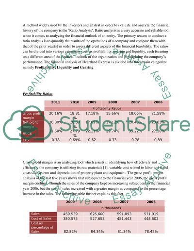 Constructing Pro-Forma Statements (Heartland Express)