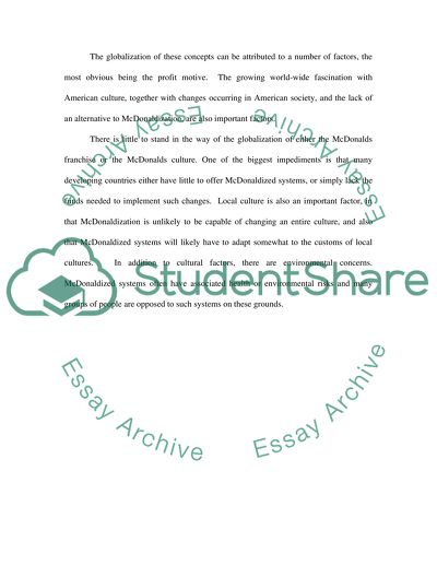 The Theory of McDonaldization and the Uses of Sidewalks