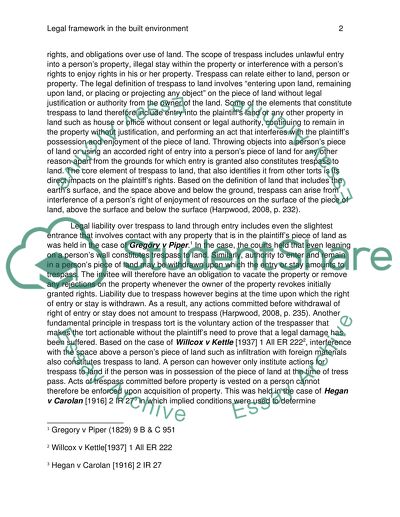 Legal Framework in the Built Environment