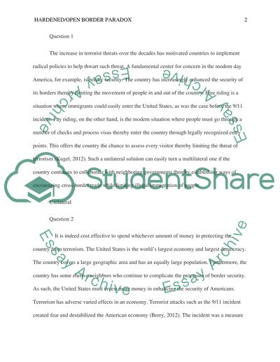 Hardened/Open Border Paradox