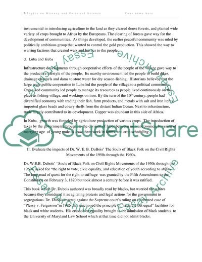 The 1880 Transformation in Africa and Civil Rights Movement