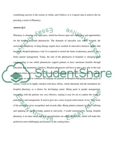 Pharmacy: a Profession in the Healthcare Sector