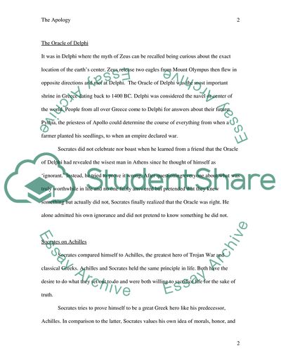 The Apology of Socrates