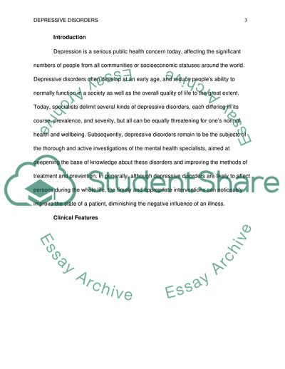 Depressive Disorders and Their Peculiarities