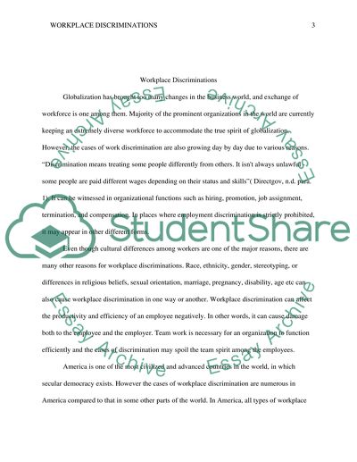 Workplace Discriminations