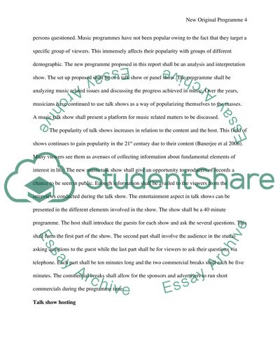 New Original Programme