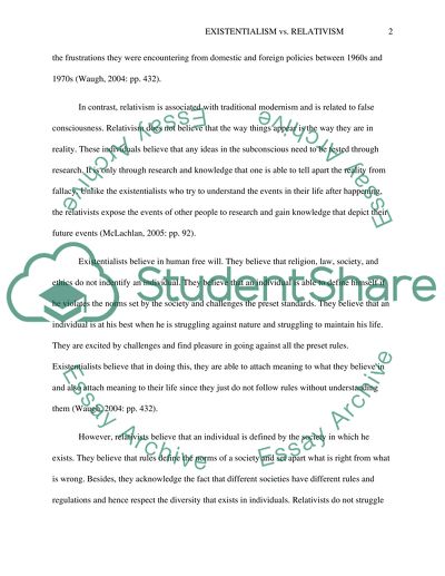 Existentialism vs. Relativism