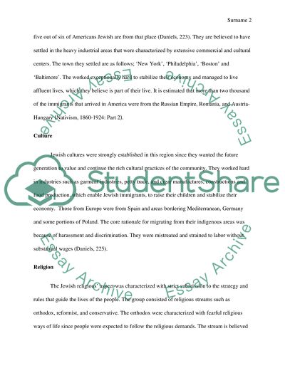 Jewish Immigration History