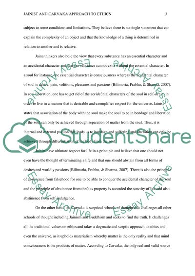 The jainist and Carvaka approach to ethics Are they compatible