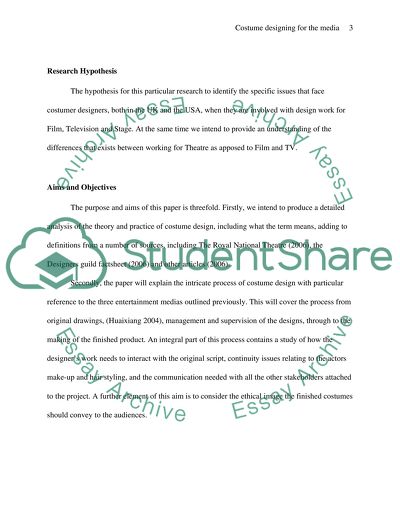 Costume designing for the media