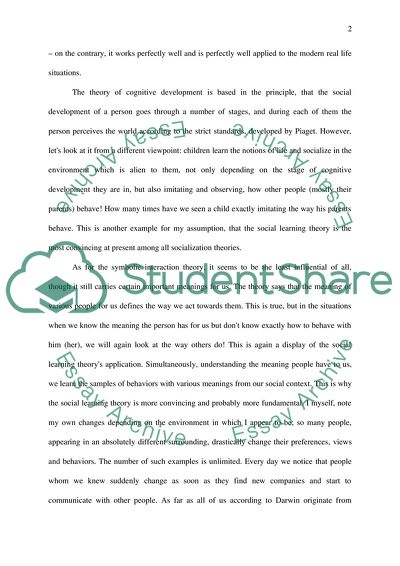 Socialization theories