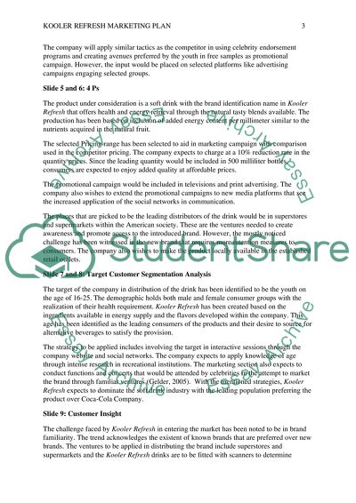 Kooler Refresh Marketing Plan Analysis