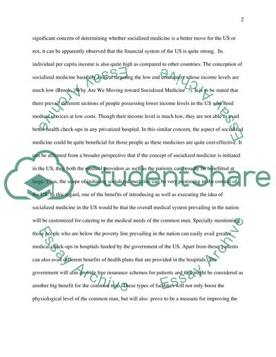 Is Socialized Medicine a Good Move for the United States