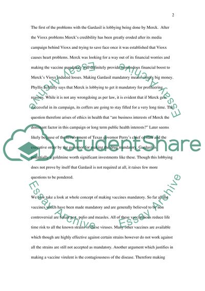 The Efficacy of Cervarix Vaccine