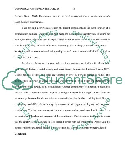 Compensation (Human Resources)