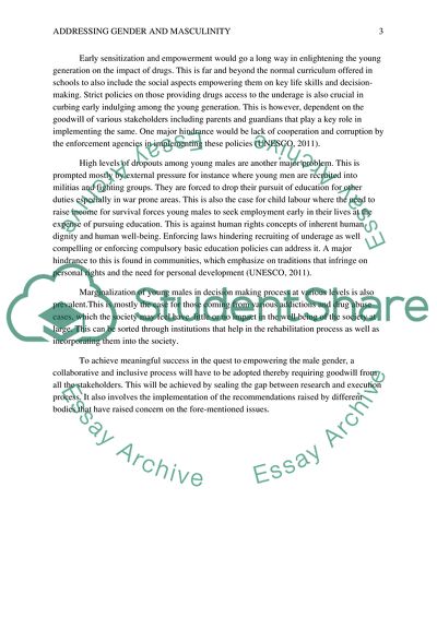 Human Rights Issue: Addressing Gender and Masculinity