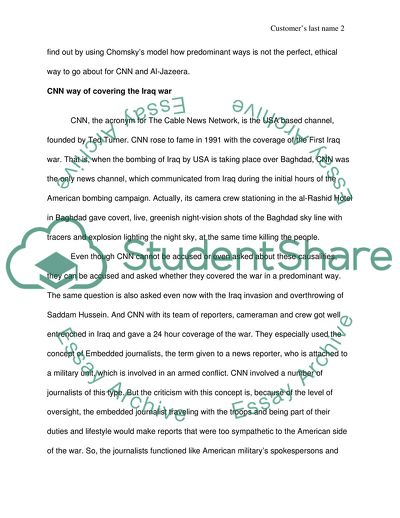 How Do You Account for the Predominant Ways in Which Mainstream Media Covers War