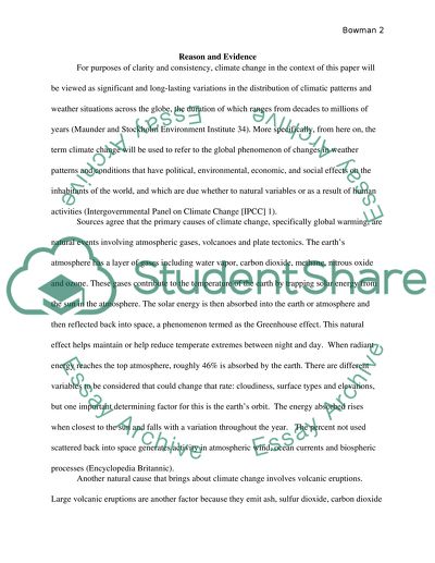 Climate Change: Do Human play a part in its Existance