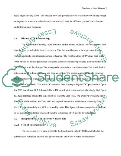 Behavioral Effects of TV Broadcasting
