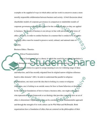 Relationship Built to Support Ethical Decisions