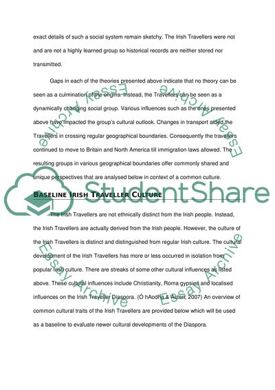 A Comparison Cultures of the Irish Travellers in Ireland, Great Britain, and the United States
