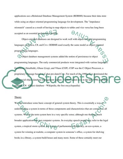 Object Database Management System