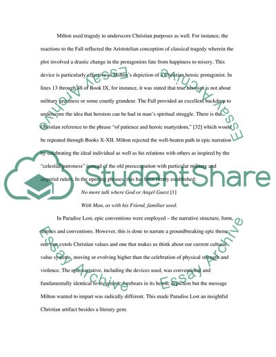 Early Modern Europe, Paradise Lost by Charles Milton