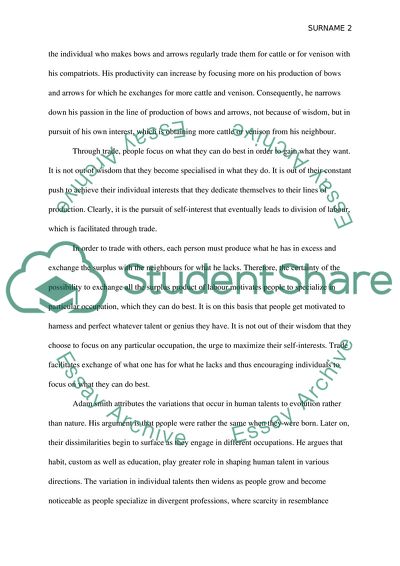 division of labor essay