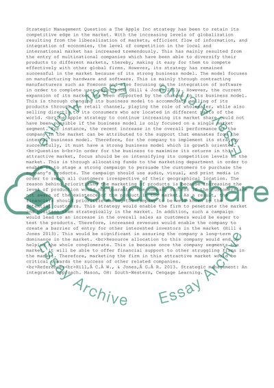 Strategic Management: Apple Inc