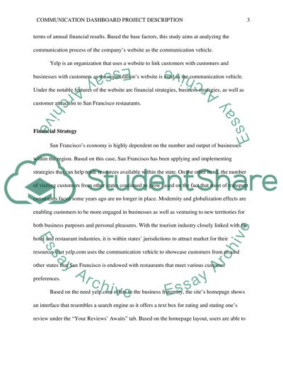 Communication Dashboard of Yelp