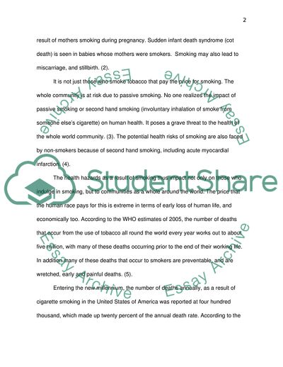 Tobacco Effects on the Human Body