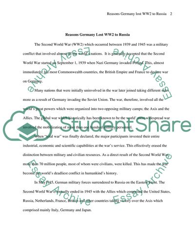 The Reasons Germany Lost WW2 to Russia