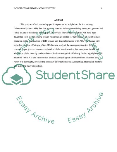 Accounting Information Systems: Past, Present, and Future