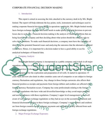 Corporate Financial Decision Making