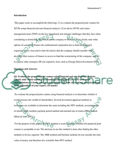 Financial Management: XP Plc