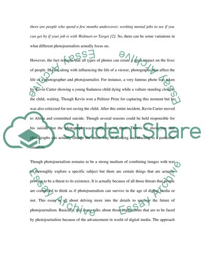 Can photojournalism survive in the age of digital media