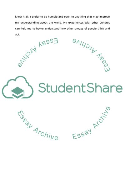 My Outgoing Personality and My Experiences