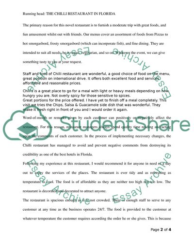 The Chilli restaurant in Florida