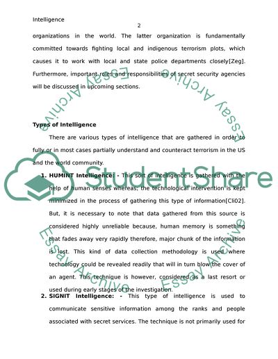 Role of Intelligence Agencies in Keeping the World Safe