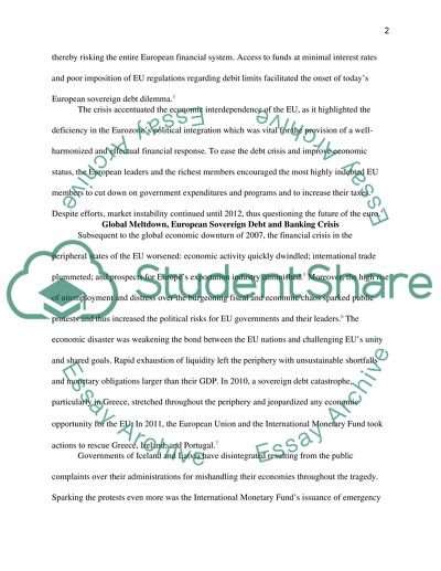 European causes of its 2012 economic crisis