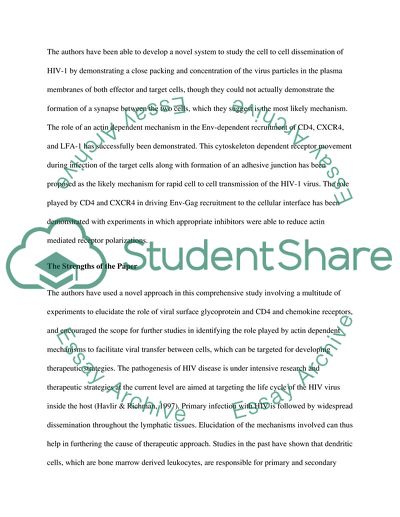 HIV-1 Cell to Cell Transfer