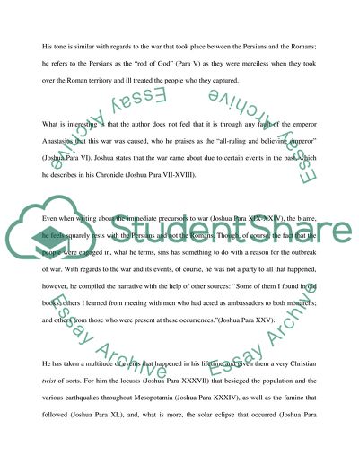 Analysis of a History Book