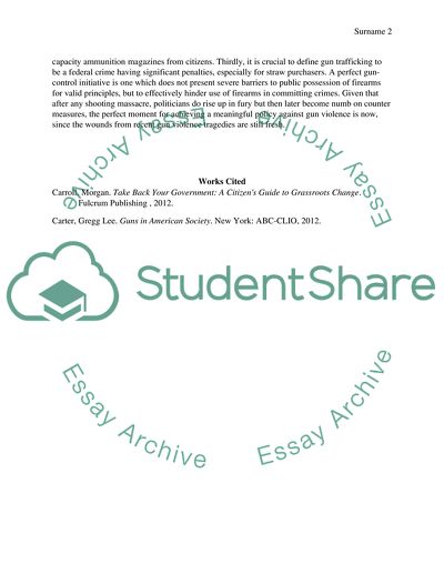 Political Action: Gun Control