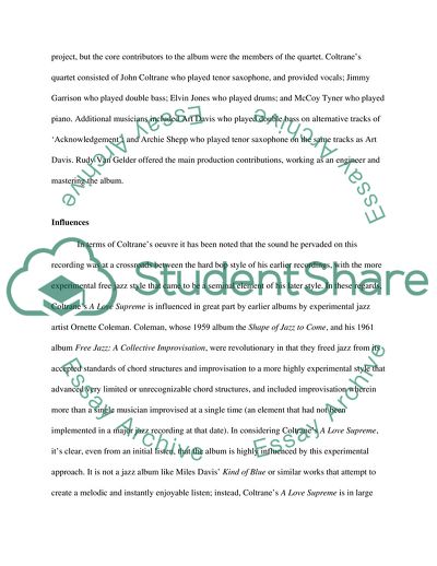 Jazz Critique: John Coltrane A Love Supreme