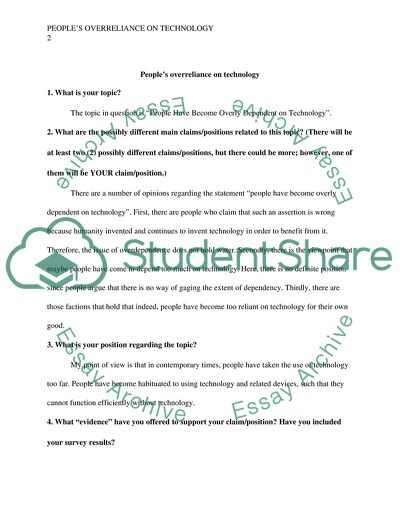 People Have Become Overly Dependent on Technology