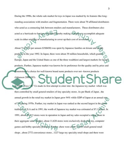 Analysis of Toys R Us Case in Japan