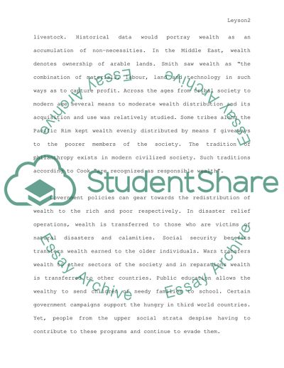 Wealth distribution. Wealth tax and estate planning