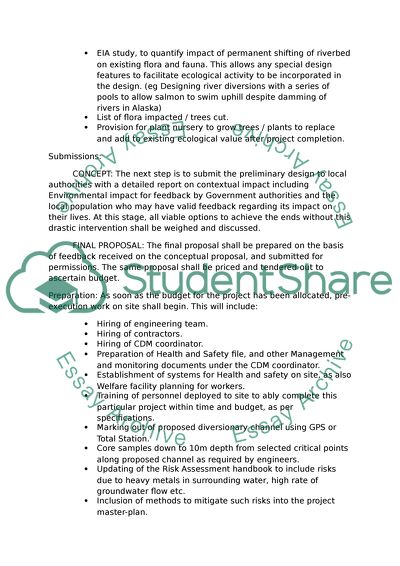 Construction method statement and risk assessment
