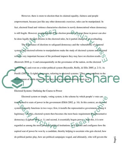 Electoral Reform: Motivations and Implications in the European Context