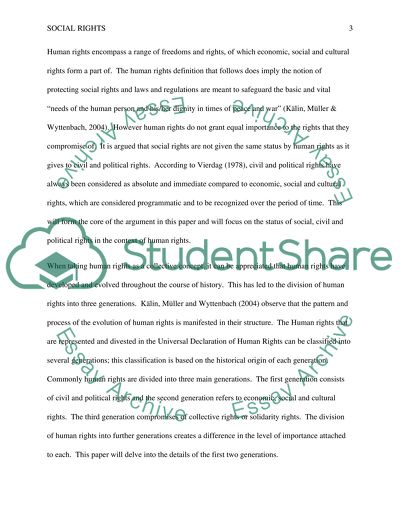 Recognition of the Social Rights of the People